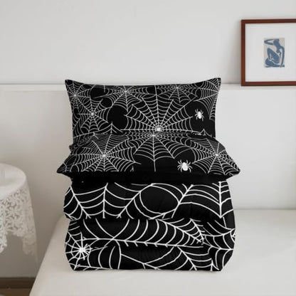 Feelyou Boys Spider Web Printed Comforter Set King Size for Kids Girls