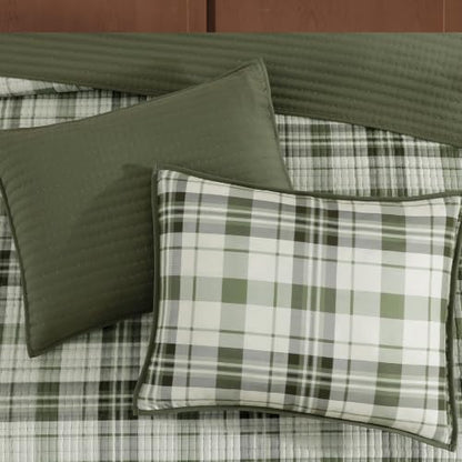 King Quilt-Lightweight Bedspread Plaid Quilt King Size Quilt Bedding Set