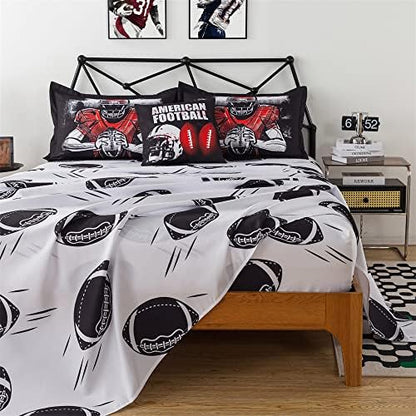 Football Full Size Bedding 6 Pieces for Boys Sports Comforter
