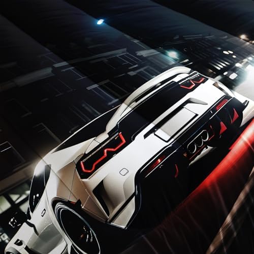 Nttopship Sports Car Comforter Set Twin Size,100% Soft Ultra-fine Fiber Four Season White Racing Car Comforter Set with 1 Comforter and 2 Pillow Case