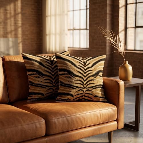 TOMWISH Animal Skin Pattern Print Throw Pillow Covers 24x24 in Set of 2