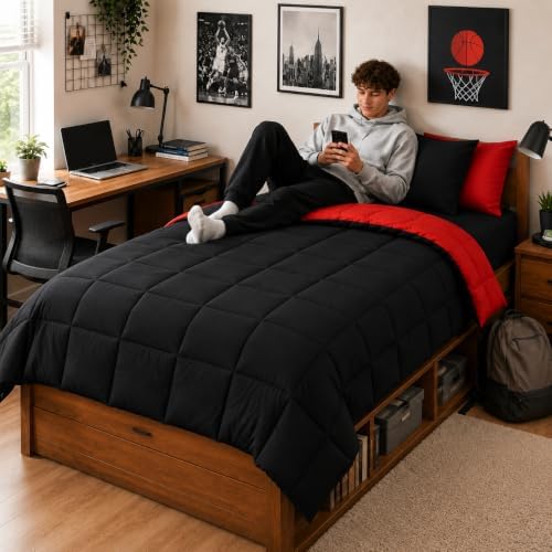 Anluoer Twin XL Comforter Set, 5 Pieces Twin XL Bed in a Bag Bedding Sets