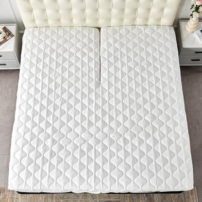 Kingnex Waterproof Split Top Cal King Mattress Protector for Adjustable Bed