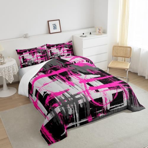 Feelyou Striped Comforter Set King Size Kids Boys Bedding