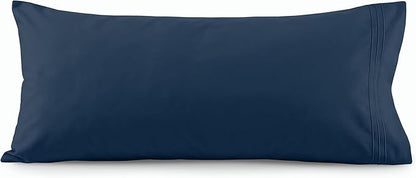Elegant Comfort Luxury Ultra-Soft 1-Piece Body Pillowcase - 1500 Premium Hotel Quality Microfiber Double Brushed - Wrinkle Resistant, Body Pillowcase Size, Navy Blue