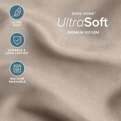 Bare Home Full Comforter Set - 1800 Ultra Soft (Full, Khaki)