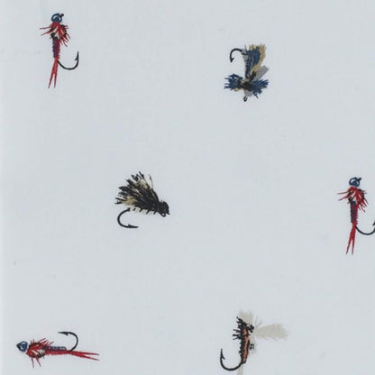 Eddie Bauer - King Sheets, Cotton Percale Bedding Set, Crisp & Cool Luxurious Bedding Set (Fishing Flies White, King)