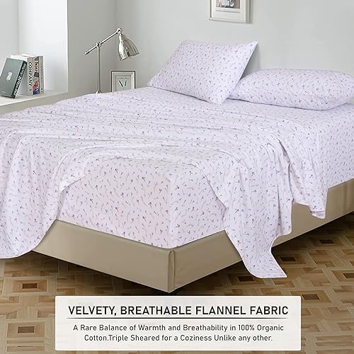 RUVANTI Flannel Sheets Set King Size, Navlight