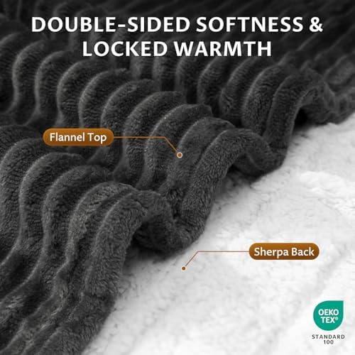 Reaks Heated Blanket Queen, 9 Heat Levels, 2-10H Auto-Off, 84"x90", Grey