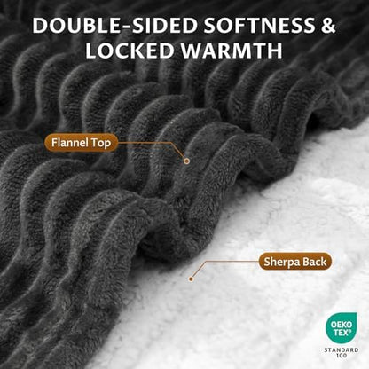Reaks Heated Blanket Queen, 9 Heat Levels, 2-10H Auto-Off, 84"x90", Grey