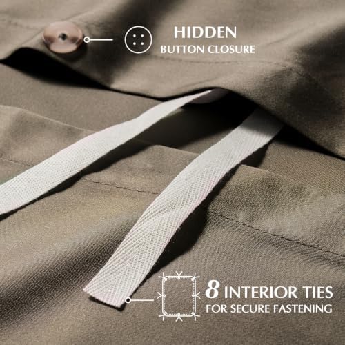 EverGrace 100% Rayon from Bamboo Duvet Cover Set, Queen Size, Mocha Brown