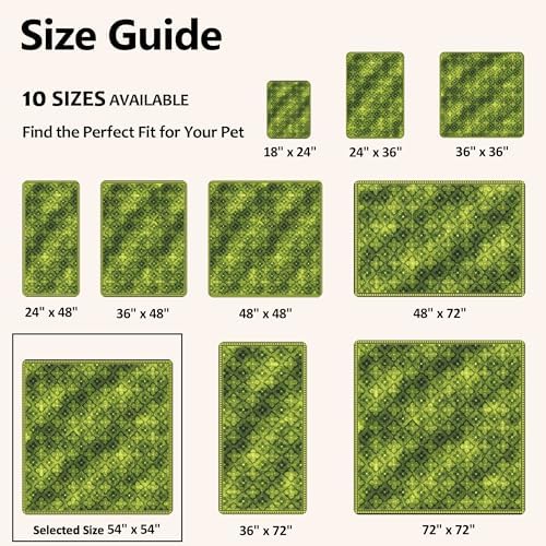 Washable Pee Pads for Dogs 54"x54" 2 Pack Reusable Puppy Potty Pad