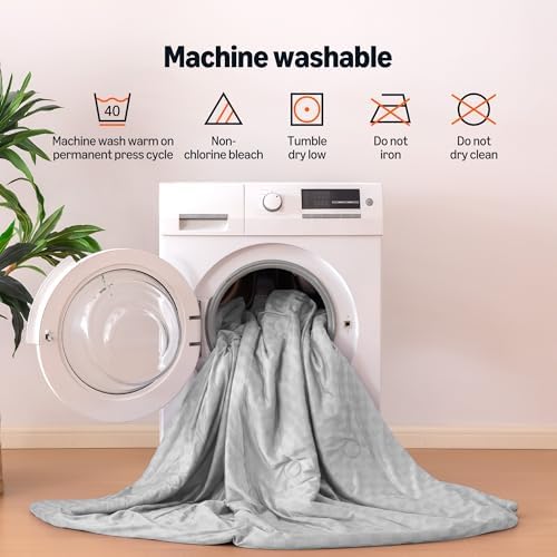Amazon Basics Cooling Comforter, Soft Lightweight Waffle Weave Blanket for Hot Sleepers, Summer & All Season Bedding to Keep Cool for Night Sweats, 106"x90", King, Gray