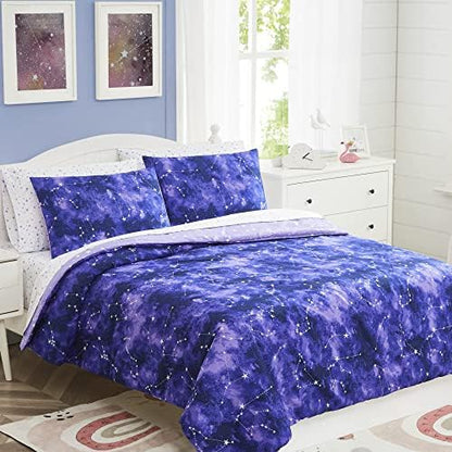 Full Size Comforter Sets for Boys - 7 Pieces Galaxy Full Bedding Sets