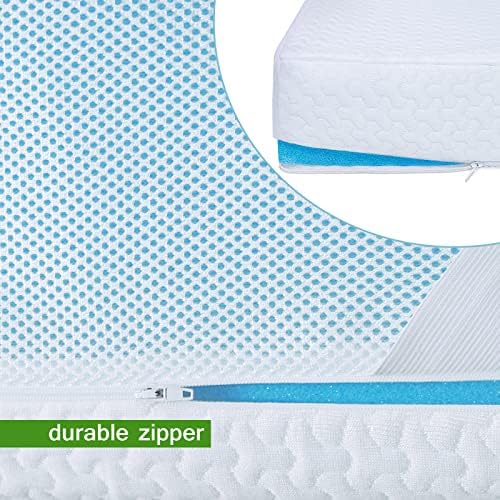 Mattress Topper Cover Twin Size (Only Cover) 3 Inch Mattress Protector