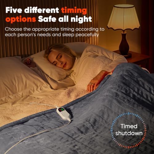 greenoak Heated Blanket Electric Twin Heating 62"X84",Gifts for Women
