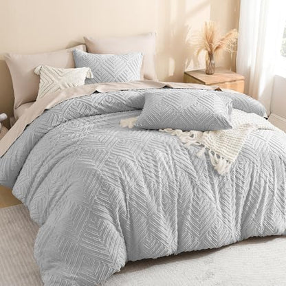 Litanika Full Size Comforter Set, 3 Pieces Tufted Boho Bedding Set