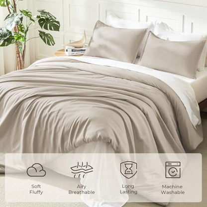 Litanika Super King Plus Comforter Set, 3 Pcs Solid Bedding Set