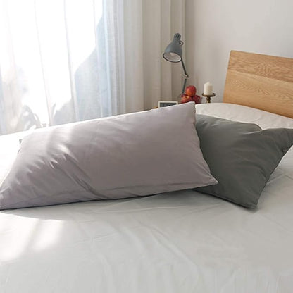 FLXXIE King Pillow Cases Set of 2, Soft Microfiber Pillow Covers with Envelope Closure, Wrinkle, Fade and Stain Resistant Pillowcases, 20x36, Smoky Grey