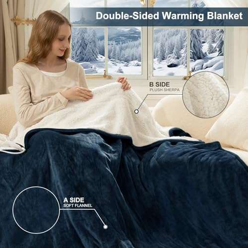 Heating Blanket Full Size, Fast Heating Full Electric Blanket