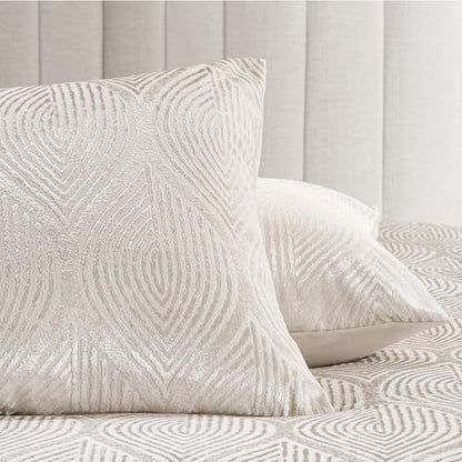 Madison Park Velvet Jacquard Champagne Cal King Comforter Set, 7pc