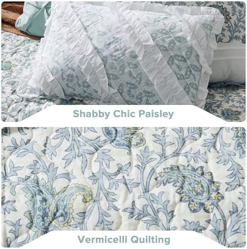 Madison Park Shabby Chic Cotton Quilt Set, 6PC King/Cal King Coverlet