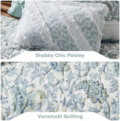 Madison Park Shabby Chic Cotton Quilt Set, 6PC King/Cal King Coverlet