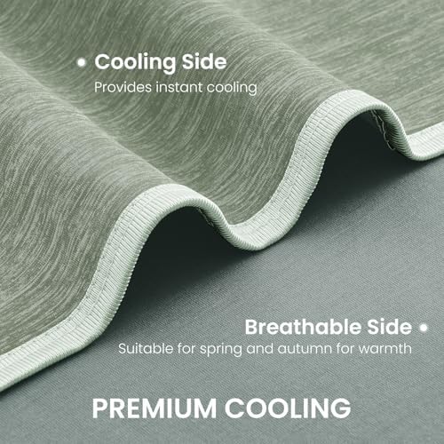 Topcee Cooling Blanket for Night Sweats Absorbs Heat to Keep Adults, Children Cool on Warm Nights, Q-Max 0.5 Cooling Blankets for Hot Sleepers, Ultra-Cool Lightweight Sofa Throw Blanket (50"x70")