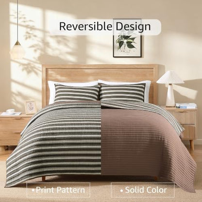 Queen Quilt-Lightweight Bedspreads Brown Queen Size Quilt Bedding Set