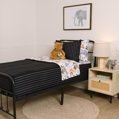 Beddy's Black Jungle Animal All-in-One Zipper Bedding Set for Kids - Twin