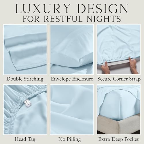 KARISSA MAE Luxury Bamboo Viscose Twin Size Sheet Set
