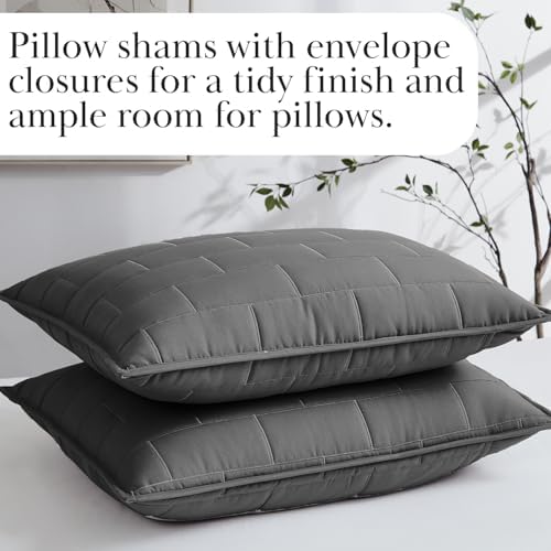 Daybed Quilt Set, 6-Piece Twin Bedding Set with Daybed Cover Slate Grey
