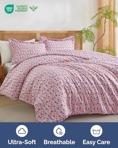 Duvet Cover Twin/TXL - Floral Duvet Cover - 2 Piece - Watercolor Garden