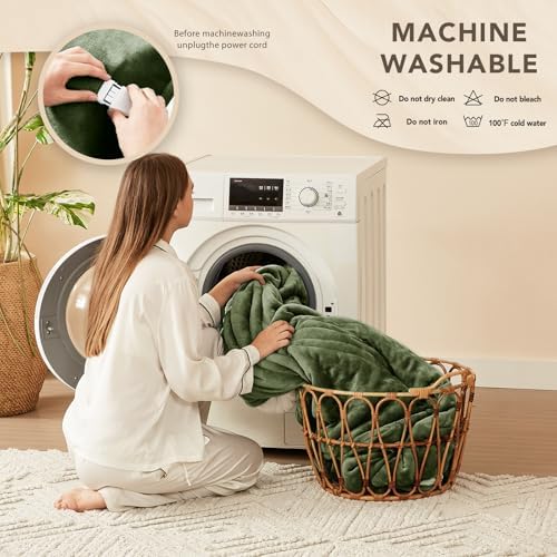 Homemate Heated Electric Blanket Queen Size 84"x 90" Heating Blanket