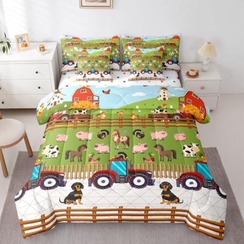 Erosebridal Farm Animals 7 Pieces Bedding Set