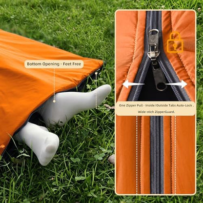 Lightweight Compact Adult Sleeping Bag for Backpacking, Camping & Hiking