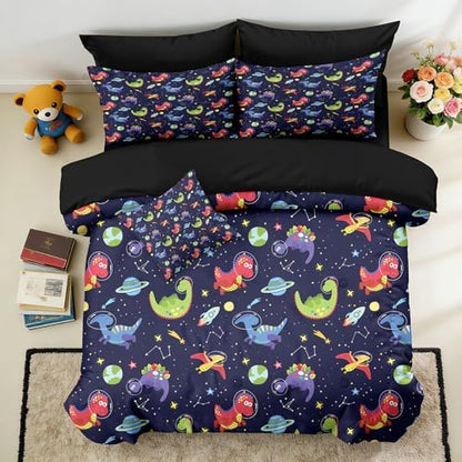 6pcs Dinosaur Comforter Set for Boys,Full Size Bedding Sets for Teen,Kids Comforter Set with 1 Quilt+1 Flat Sheet+1 Fitted Sheet+2 Pillowcases+1 Cushion Cover(Dinosaur-C Full)