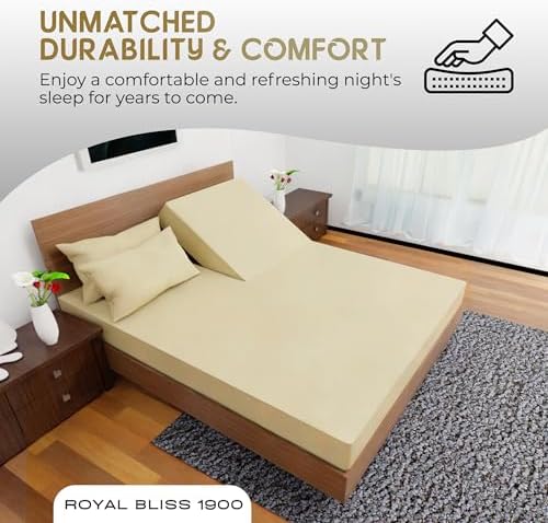 Top Split King Sheets Sets for Adjustable Bed, 4 Pcs Deep Pockets Double Brushed Microfiber Sheets, 34 Inch Split Top Fitted Sheet, 1 King Flat Sheet and 2 Pillowcases (Mocha)