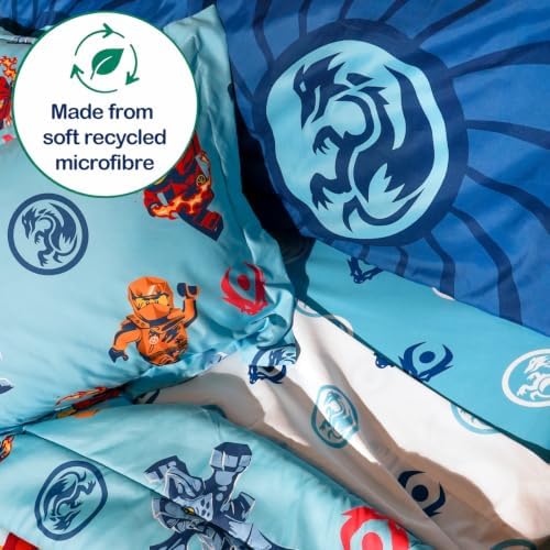 LEGO Ninjago Smash Full Comforter 7 Piece Set for Kids Bedding