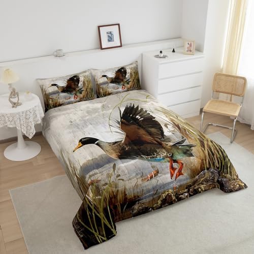 Feelyou Mallard Duck Bedding Set Twin Size for Kids Women Men