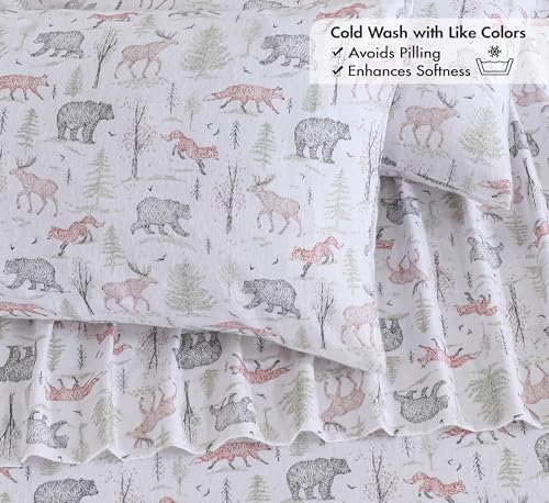 RUVANTI Flannel Sheets Full Size, Wildwood Tapestry