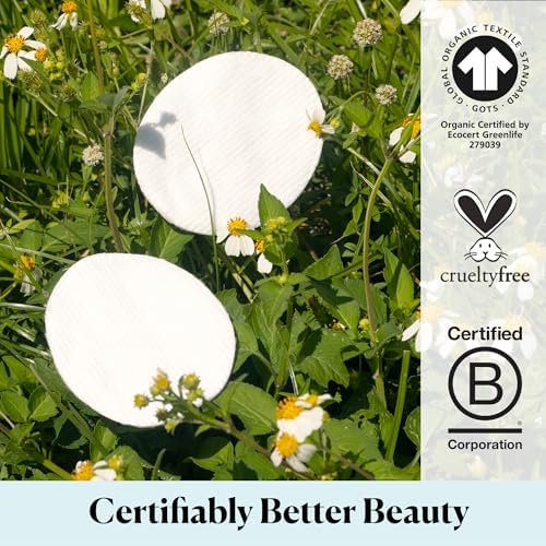 Sky Organics Organic Cotton Dual-Textured Large Pads, Chlorine-Free, 60ct