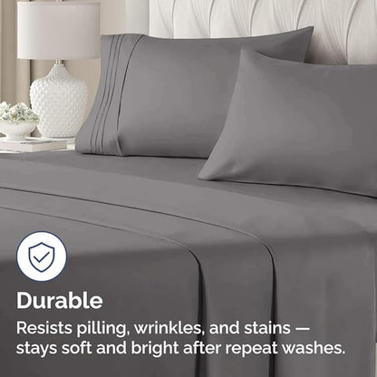 Queen Pillow Cases Set of 2 - Ultra Soft Hotel Quality Pillowcase Covers - Comfy, Cozy & Wrinkle Free - Shrinkage, Stain & Fade Resistant - Machine Washable Pillow Protectors - 2 Piece Set - Dark Grey