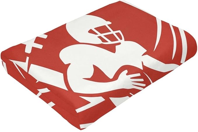 American Football Blanket Super Soft Warm Fluffy Fleece Flannel Ball Sports Throw Blanket Cozy Fuzzy Plush Stuff Bedding Blankets Gifts for Teens Boys Kids Women Girls Adults 60"X50"
