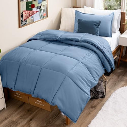 Bare Home Comforter Set - 1800 Ultra Soft (Twin/Twin XL, Coronet Blue)