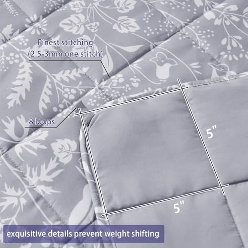 yescool King Size Weighted Blanket for Adults 20lbs, 80” x 87”, Pearl Grey