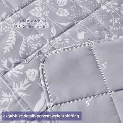 yescool King Size Weighted Blanket for Adults 20lbs, 80” x 87”, Pearl Grey