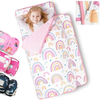 Primlect Toddler Nap Mat with Pillow, Thickened Extra Large Sleeping Bag