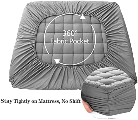 EASELAND Full Size Mattress Pad Pillow Top Mattress Topper Cotton Top