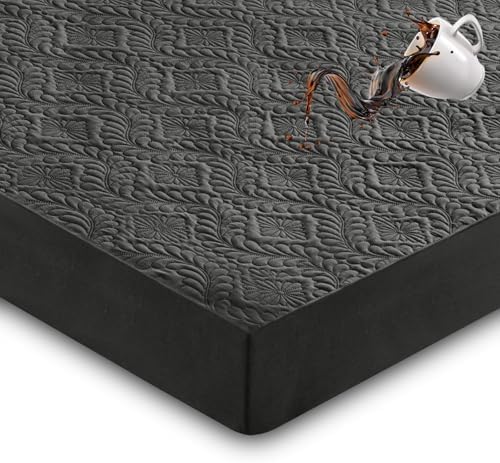Sufdari King Waterproof Mattress Protector, Waterproof Mattress Cover,Breathable & Noiseless Mattress Pad, Waterproof Quilted Fitted Sheet Fits Up to 8-18" Deep Pocket